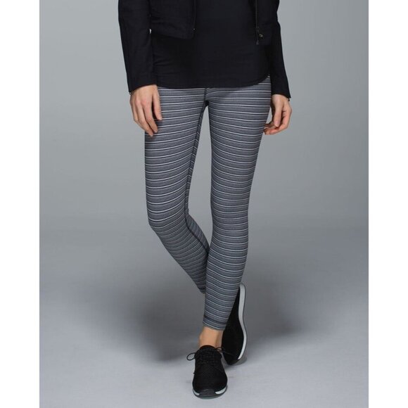 Lululemon 4 High Times Pant Textured Stripe Black Deep Coal THROWBACK! - Picture 7 of 13